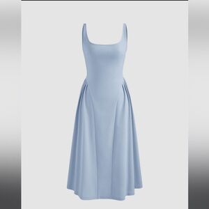 Elegant Blue Midi Dress